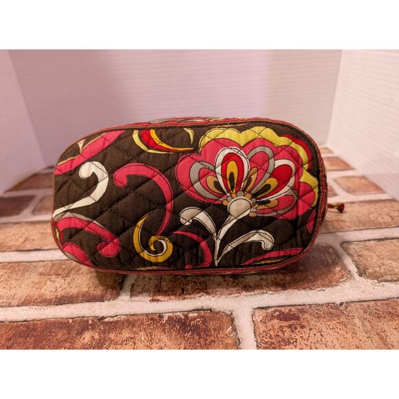 Vera Bradley Sherry Small Handbag Retired Puccini Floral Pattern Quilted Brown - Picture 3 of 7
